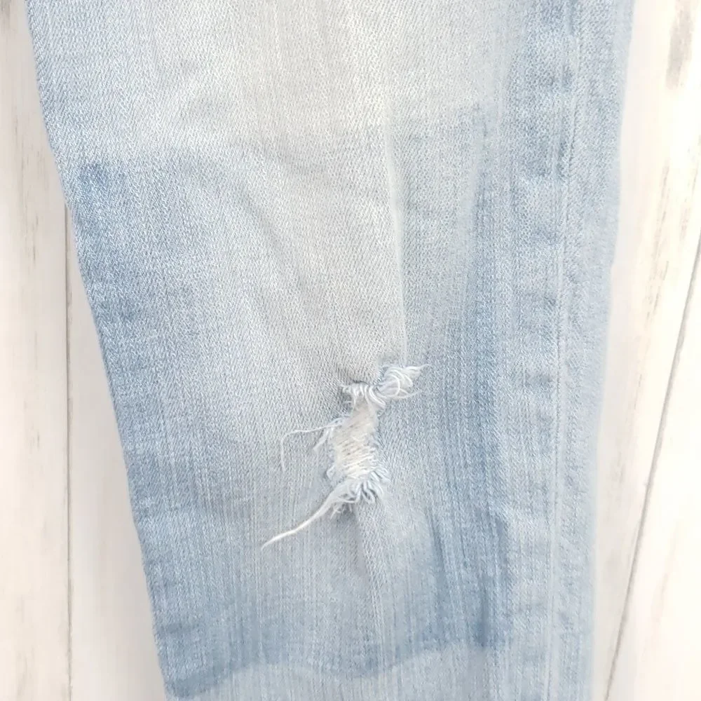 Pilcro & The Letterpress Hyphen Boyfriend Cropped Jeans Raw Hem Size 25 - Picture 6 of 11